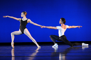 Julia Erickson & Robert Moore in Balanchine's Agon. Photo: Rich Sofranko