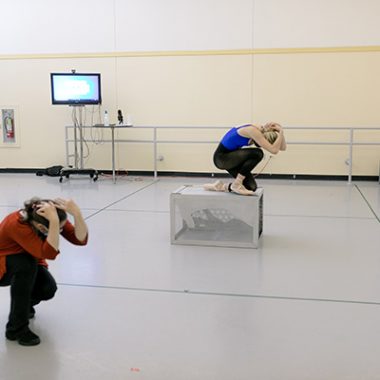 PBT Soloist Tommie Lin Kesten working with choreographer Gina Patterson to create a new solo piece for Open Air. 
